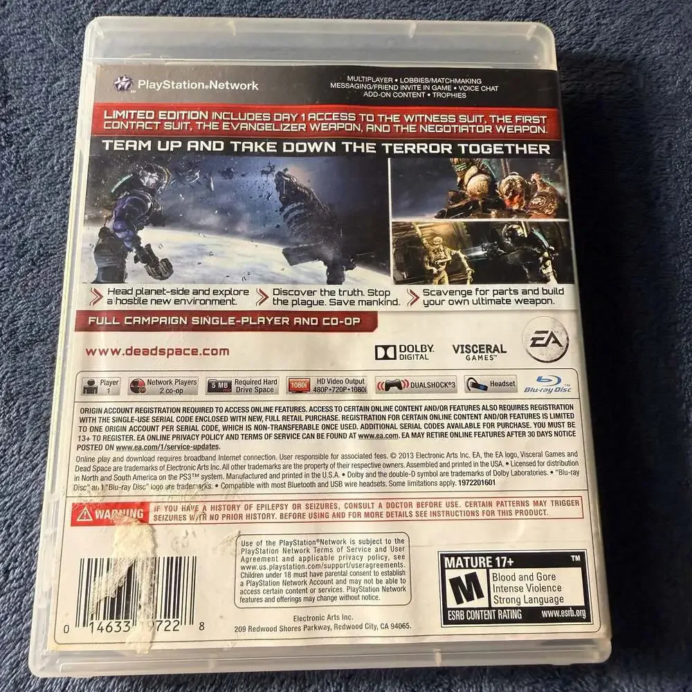 Dead Space 3 Limited Edition PlayStation 3 PS3 Video Game